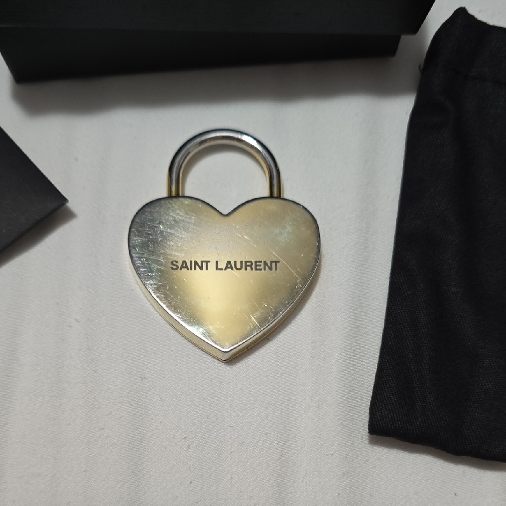 Saint Laurent Silver Heart Lock
